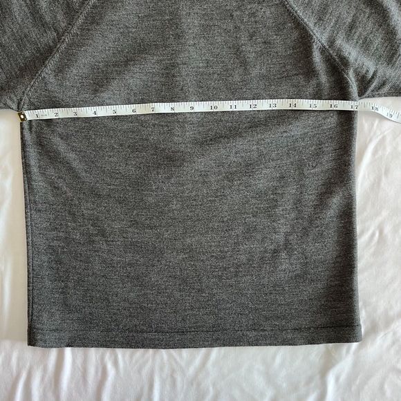Vintage 50s 60s Cadillac 100% Virgin Wool Zippered Short Sleeve Sweater Gray M - Picture 6 of 9